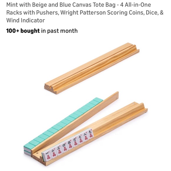 Classic Mahjong Tile Set with Racks - Picture 2 of 5